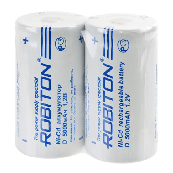 Аккумулятор Ni-Cd Robiton 5000NC 5000 мАч D SR2