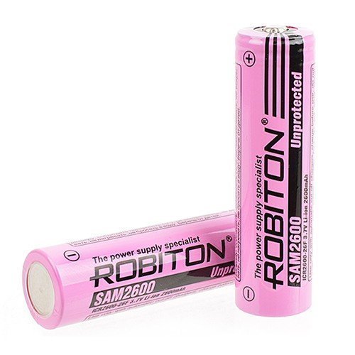 Аккумулятор незащищенный ROBITON SAM2600 high top (Samsung ICR2600mAh) PK1