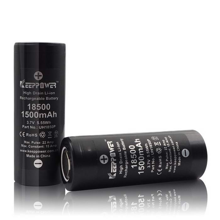 KeepPower IMR18500 15/22A 1500mAh 3,7/4,2V UH1850P незащищенный