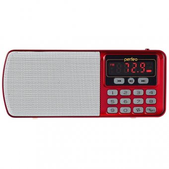 Цифровой радиоприемник PERFEO i120RED "ЕГЕРЬ" USB/SD USB/1000mAh (красный)