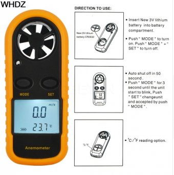 Цифровой анемометр WHDZ Benetech anemograph 30M/S