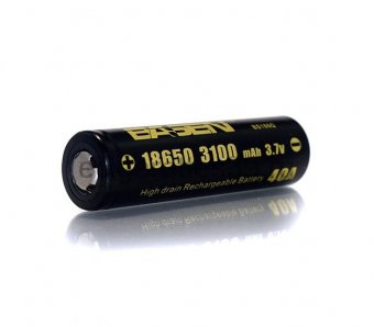 Высокотоковый аккумулятор Basen 18650 3100mAh, 40A-32А незащищенный