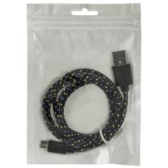 Кабель Defender USB08-03T USB2.0 (A) - microUSB (B), в оплетке, 1М, черный