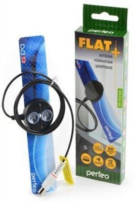Комнатная антенна PERFEO PF-TV2169 FLAT+ DVB-T2  цифровая