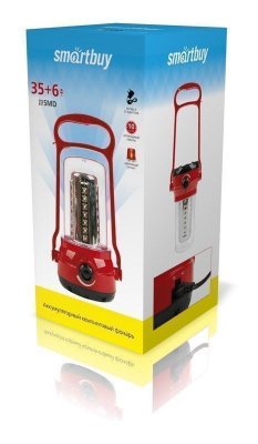 Аккумуляторный кемпинговый фонарь Smart Buy 35+6 SMD SBF-36-R красный