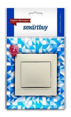 Выключатель "Венера" Smart Buy 1-клавишный SBE-01i-10-SW1-0-c, бежевый