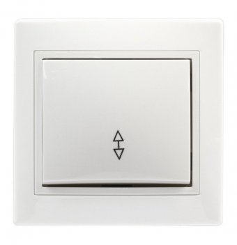 Выключатель "Венера" Smart Buy проходной 1-клавишный SBE-01w-10-SW12-0, белый