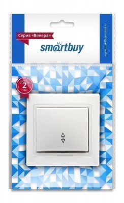 Выключатель "Венера" Smart Buy проходной 1-клавишный SBE-01w-10-SW12-0, белый