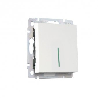 Выключатель проходной 1-клавишный с индикатором Smart Buy "Нептун" SBE-05w-10-SW12-1 белый