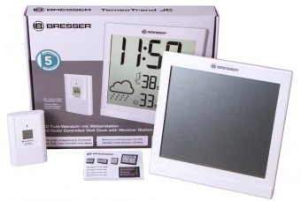 Домашняя метеостанция TemeoTrend JC LCD Bresser с радиоуправлением, белая