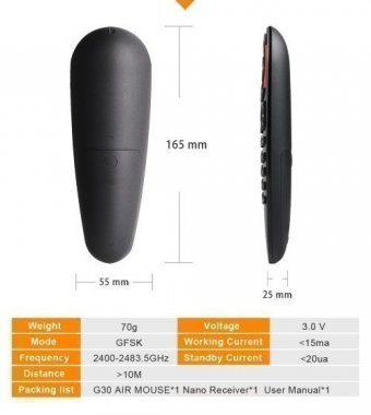 Дистанционный пульт управления (аэромышь) L8star G30 2,4G
