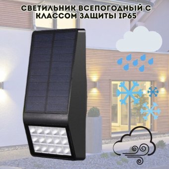 Настенный уличный светильник на солнечной батарее MFCY12
