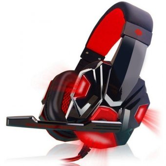 Игровые проводные наушники LX-SY830MV с шумоподавлением, красный LED
