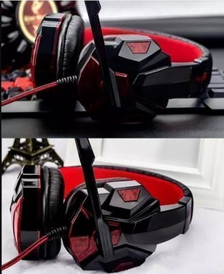 Игровые проводные наушники LX-SY830MV с шумоподавлением, красный LED