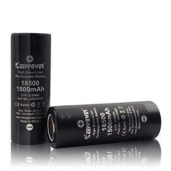 KeepPower IMR18500 15/22A 1500mAh 3,7/4,2V UH1850P незащищенный