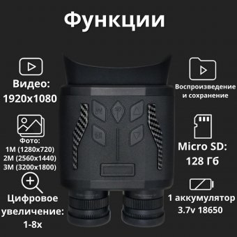 Тактический инфракрасный бинокль ночного видения 5х, ANYSMART