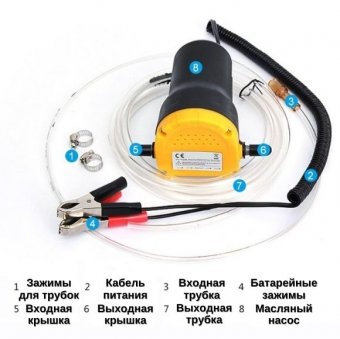 Портативный насос для откачки масла через щуп 60 Вт ANYSMART 1.5 л в мин.