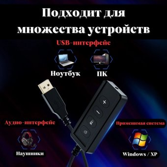 Наушники игровые проводные с микрофоном PowerNest 215899