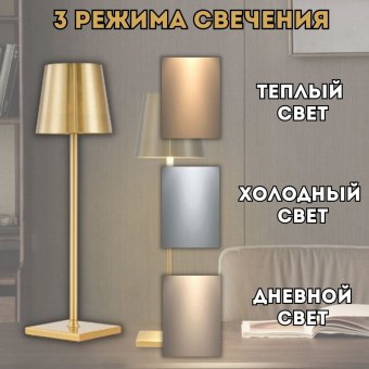 Светильник настольный светодиодный ANYSMART цвет золотой