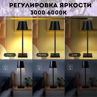Лампа настольная светодиодная ANYSMART черная