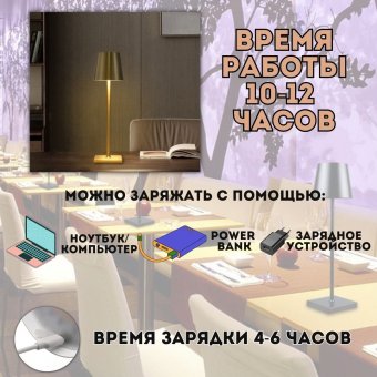 Лампа настольная светодиодная ANYSMART цвет золотой