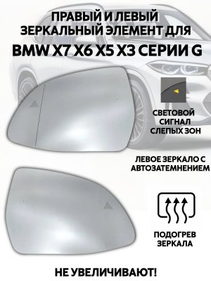 Зеркальные элементы для левого и правого зеркал BMW Х7 Х6 Х5 Х3 серии G 227635