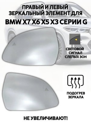 Зеркальные элементы для левого и правого зеркал BMW Х7 Х6 Х5 Х3 серии G 227637