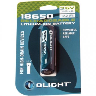 Аккумулятор Li-Ion Olight 18650 3400 mAh защищенный 3,6V