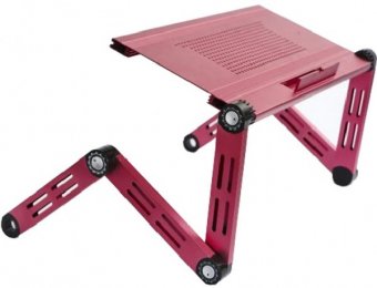 Столик складной для ноутбука LapTop Table T6 розовый
