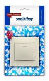 Выключатель "Венера" Smart Buy 1-клавишный SBE-01i-10-SW1-1-c, бежевый с индикатором