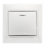 Выключатель "Венера" Smart Buy 1-клавишный SBE-01w-10-SW1-1, белый с индикатором