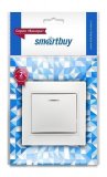 Выключатель "Венера" Smart Buy 1-клавишный SBE-01w-10-SW1-1, белый с индикатором