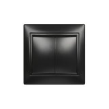 Выключатель "Венера" Smart Buy 2-клавишный SBE-01b-10-SW2-0-c, черный
