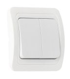 Выключатель 2-клавишный Smart Buy "Марс" SBE-02w-10-SW2-0