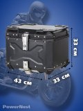 Мотокофр алюминиевый 45 л для мотоцикла, скутера для путешествий Премиум PowerNest 229310